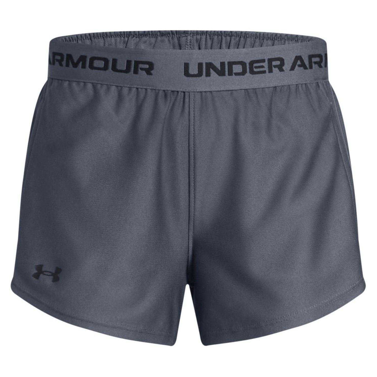 Downpour Grey - Front - Under Armour Girls Play Up Shorts