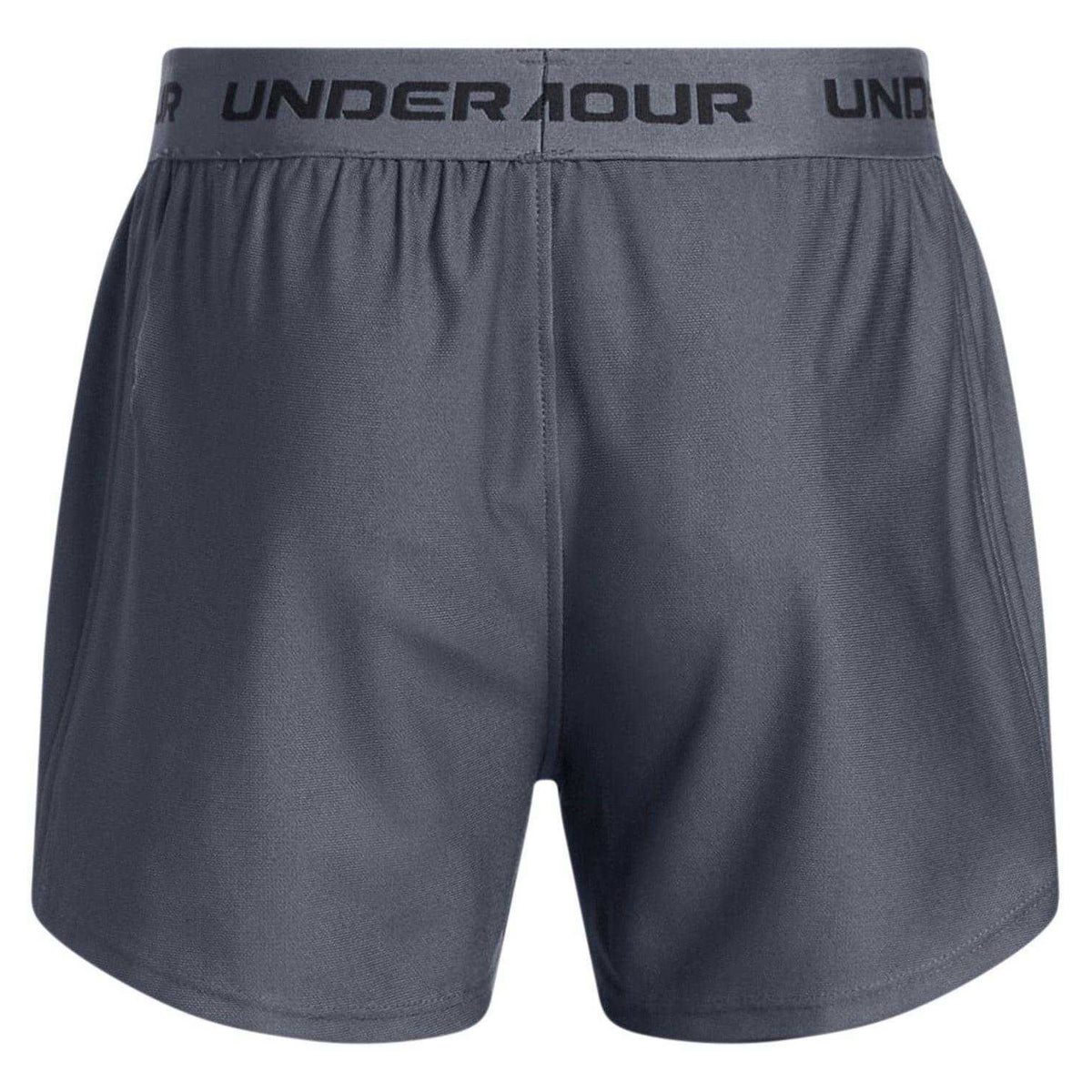 Downpour Grey - Back - Under Armour Girls Play Up Shorts