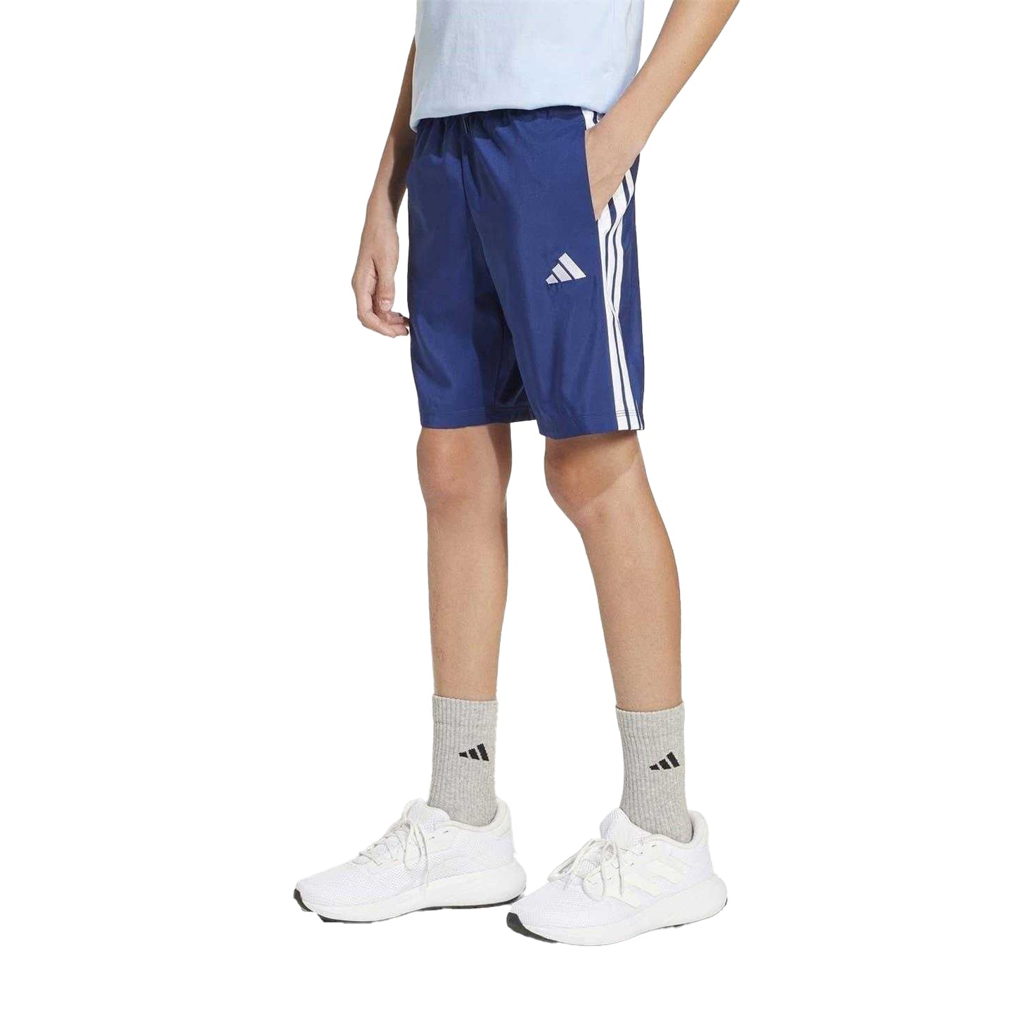 Ink-White - Side - Adidas Childrens-Kids Chelsea Shorts