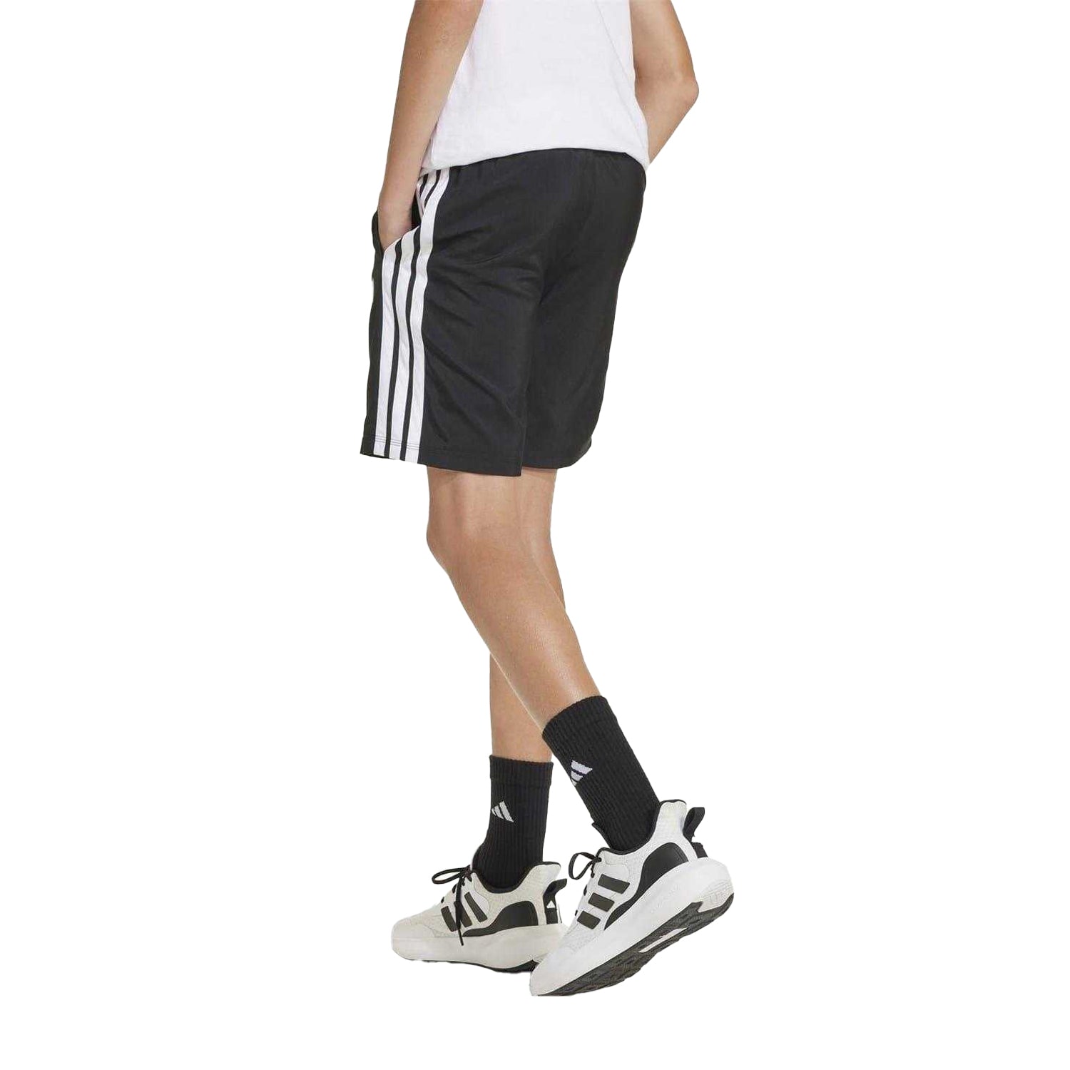 Black-White - Back - Adidas Childrens-Kids Chelsea Shorts