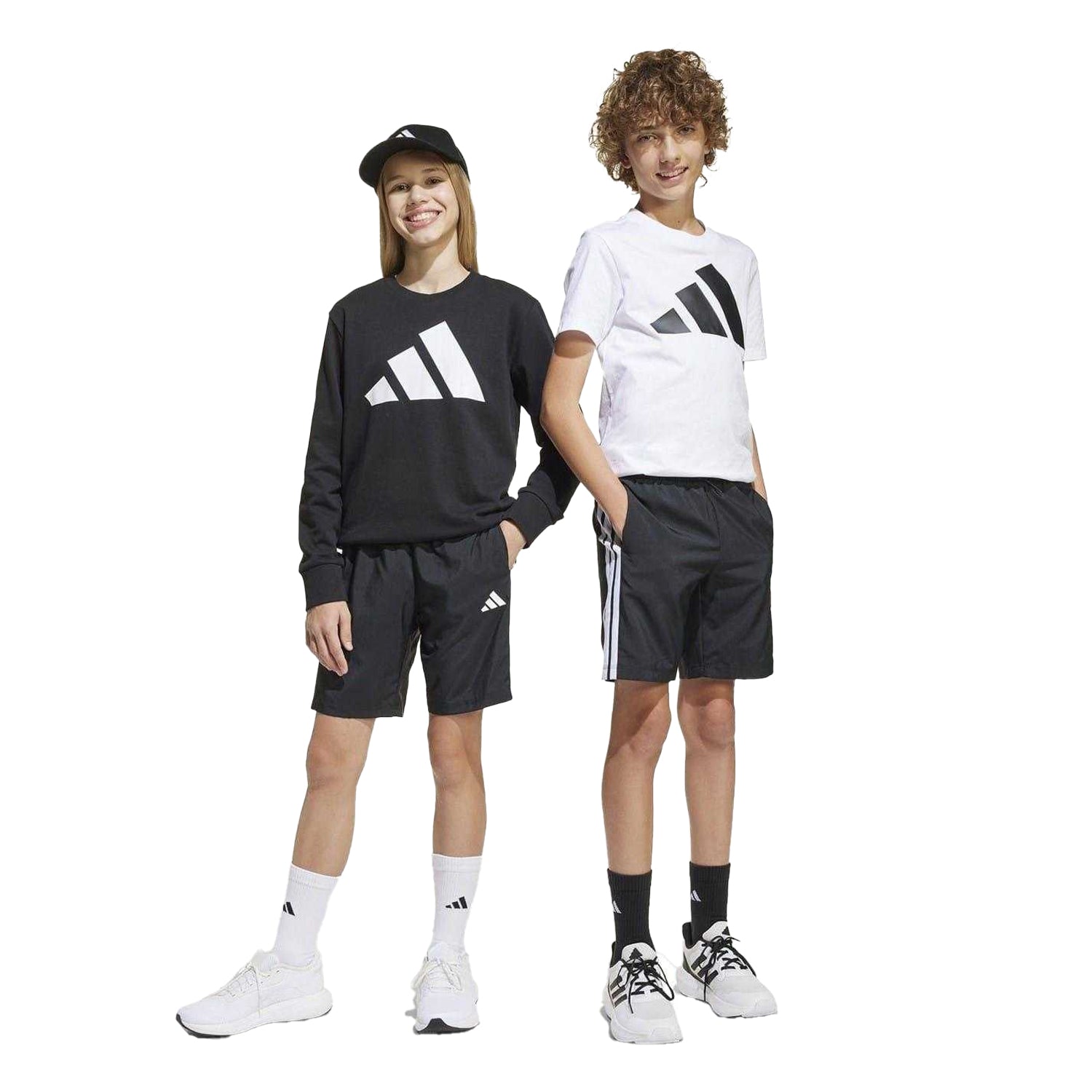 Black-White - Lifestyle - Adidas Childrens-Kids Chelsea Shorts