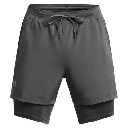 Pitch Grey - Front - Under Armour Mens Launch Running Shorts