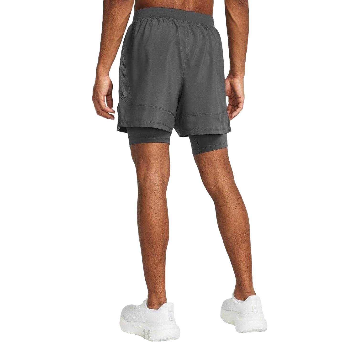 Pitch Grey - Back - Under Armour Mens Launch Running Shorts