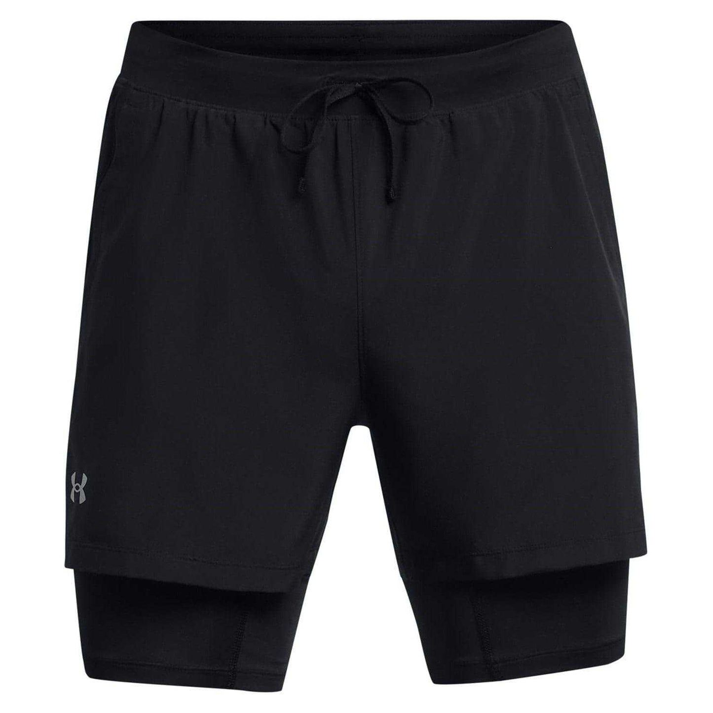 Black - Front - Under Armour Mens Launch Running Shorts