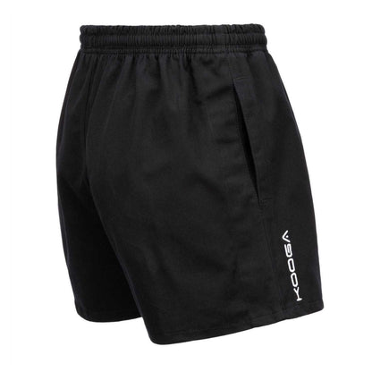 Black - Lifestyle - KooGa Unisex Adult Cotton Elasticated Waist Rugby Shorts