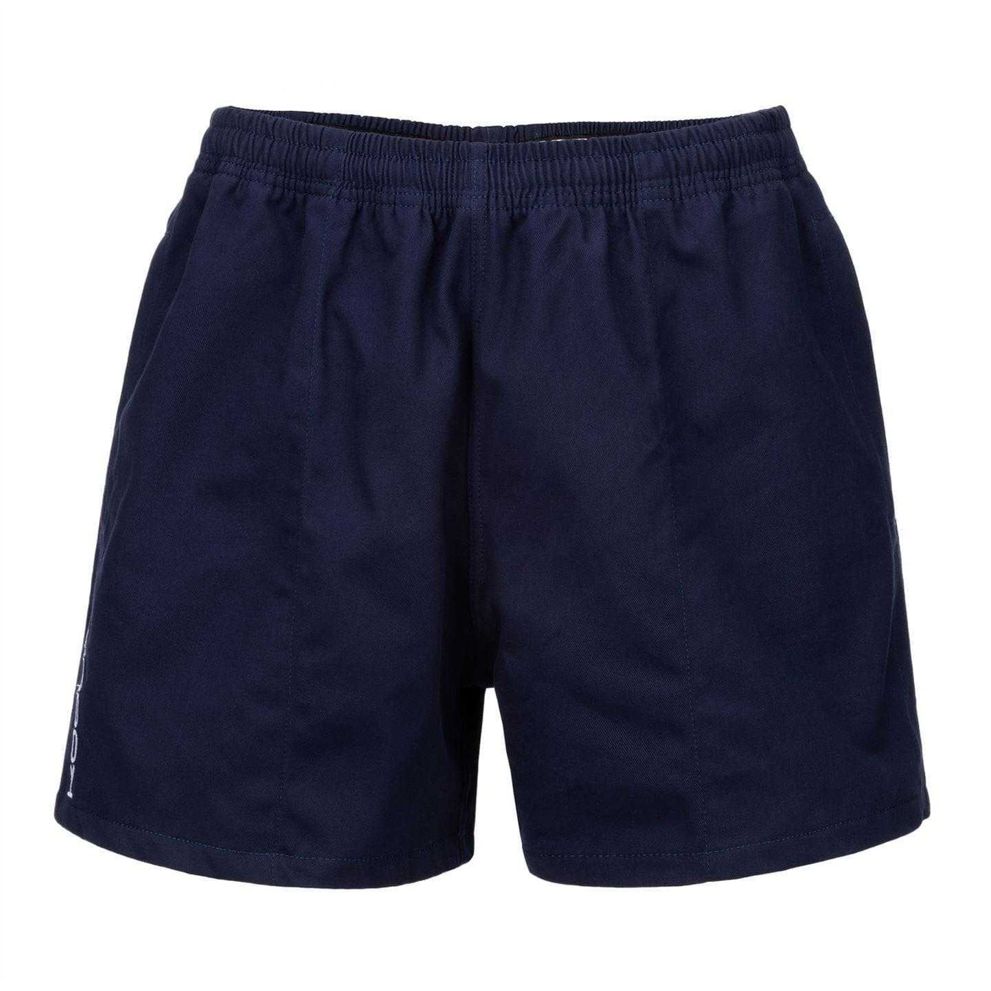 Navy - Front - KooGa Unisex Adult Cotton Elasticated Waist Rugby Shorts