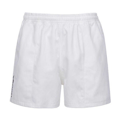 White - Front - KooGa Unisex Adult Cotton Elasticated Waist Rugby Shorts