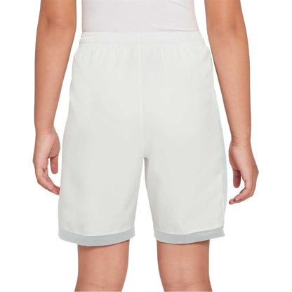 White-Black - Back - Nike Childrens-Kids Dri FIT Academy Graphic Football Shorts