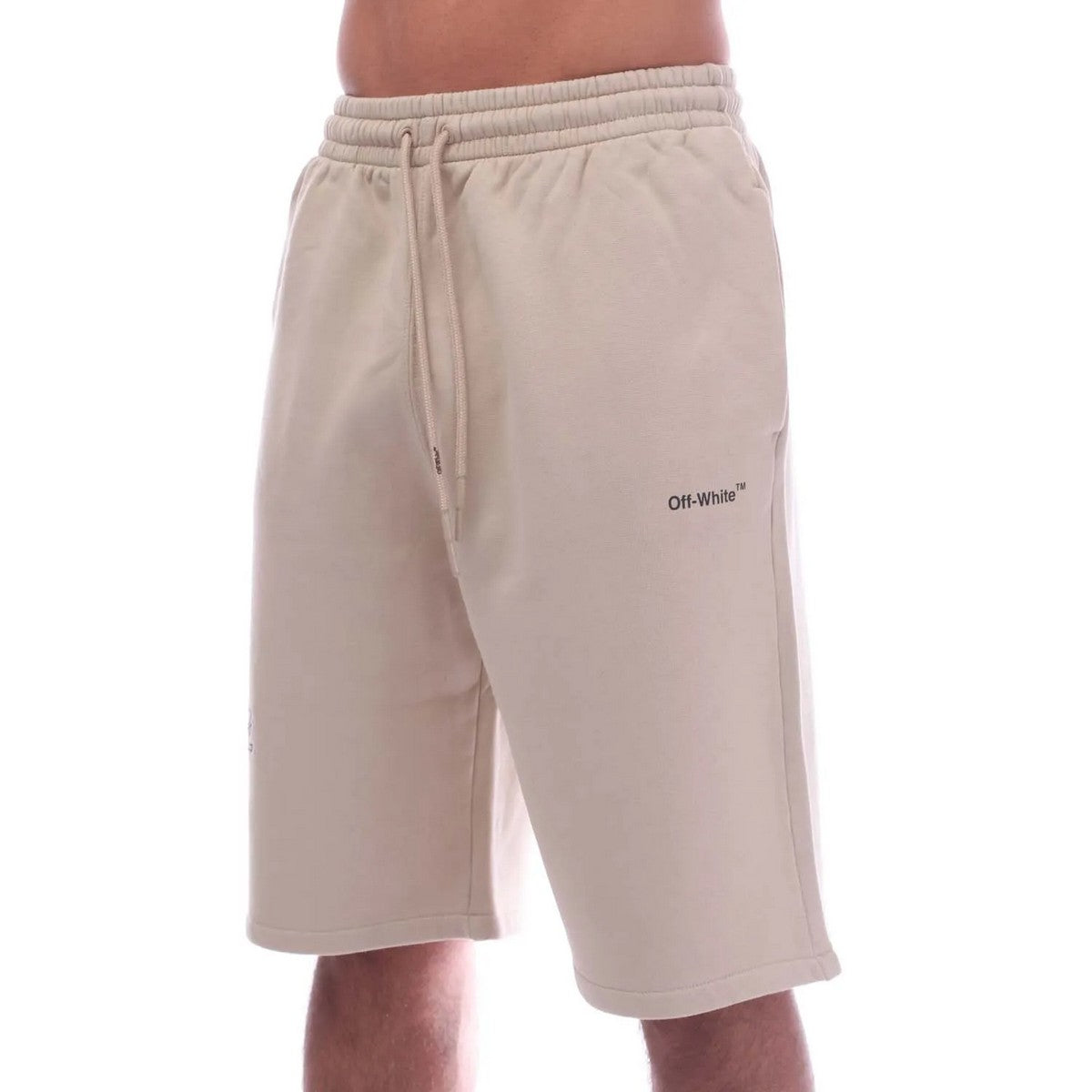 Sand - Front - Off White Mens Figure Of Speech Skate Sweat Shorts