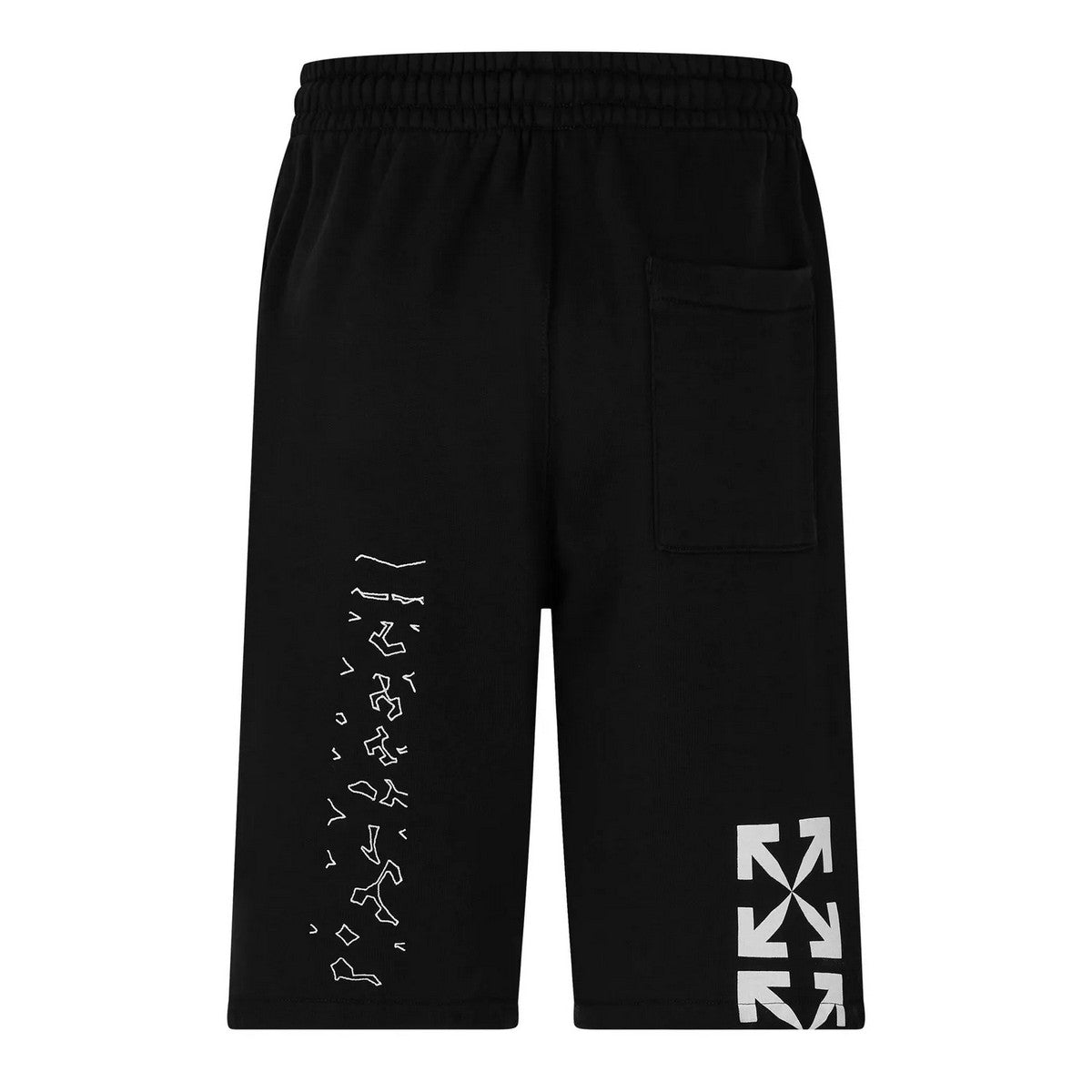 Black-White - Back - Off White Mens Figure Of Speech Skate Sweat Shorts