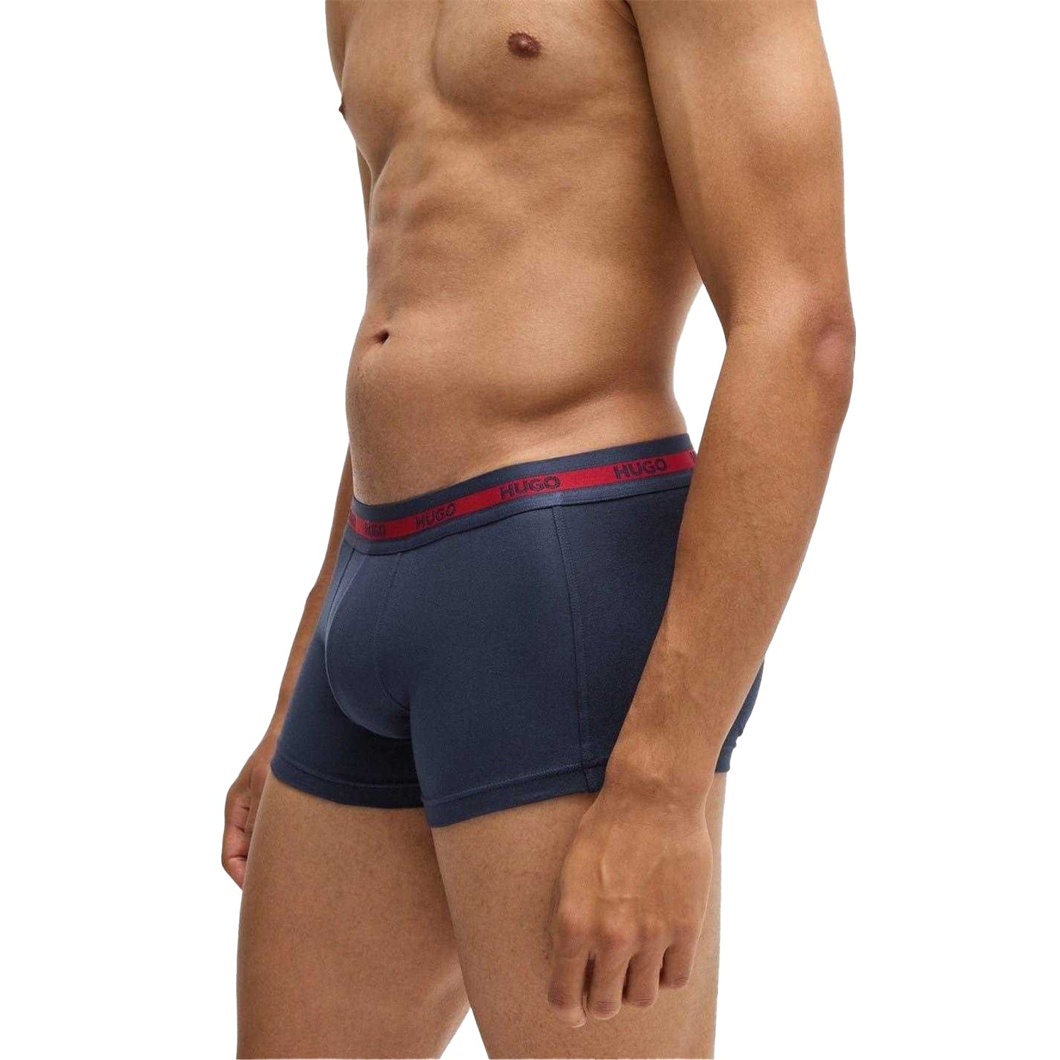 Navy - Lifestyle - Hugo Mens Boxer Shorts (Pack of 3)