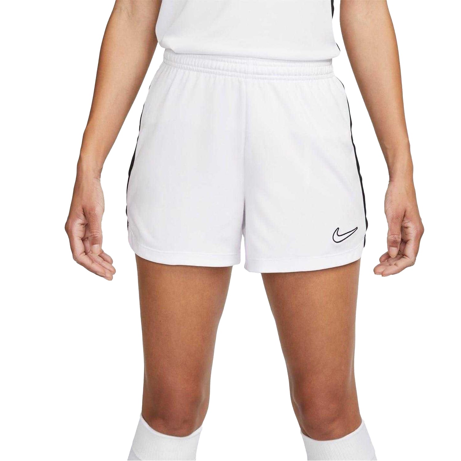 White - Front - Nike Womens-Ladies Academy Shorts