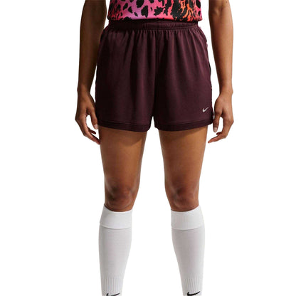 Burgundy - Front - Nike Womens-Ladies Academy Shorts