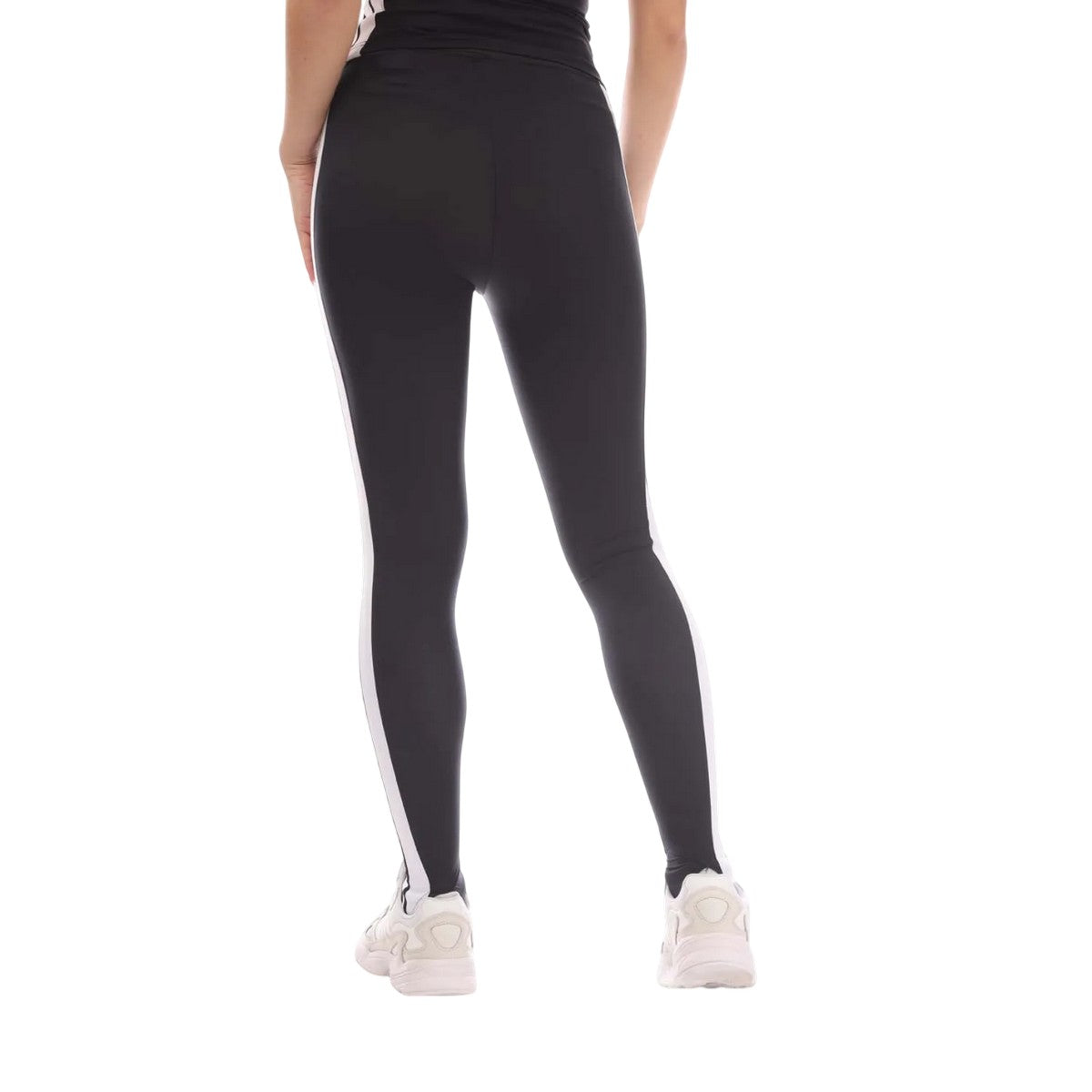 Black-White - Back - Palm Angels Womens-Ladies Track Stirrup Leggings