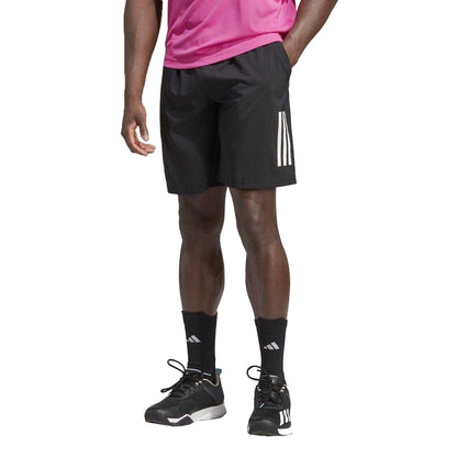 Black-White - Side - Adidas Mens Club Shorts