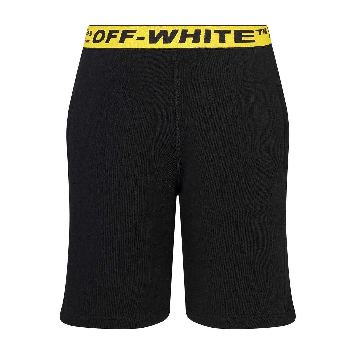 Black - Front - Off White Boys Industrial Shorts