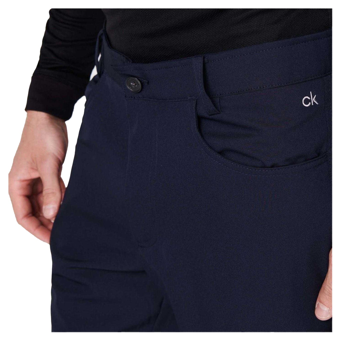 Navy - Side - Calvin Klein Mens Clinton Golf Shorts