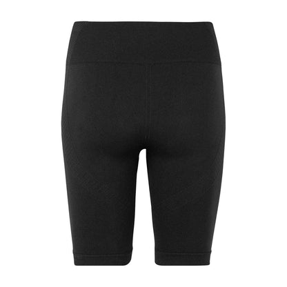 Black - Back - USA Womens-Ladies High Waist Cycling Shorts