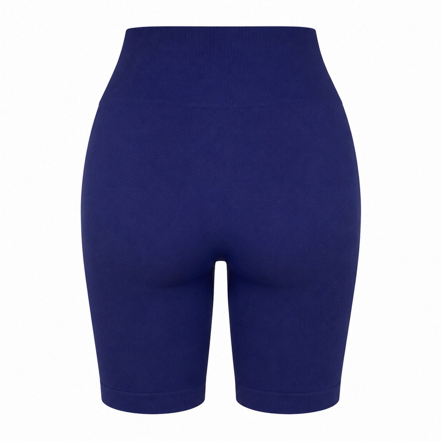 Navy - Back - USA Womens-Ladies High Waist Cycling Shorts