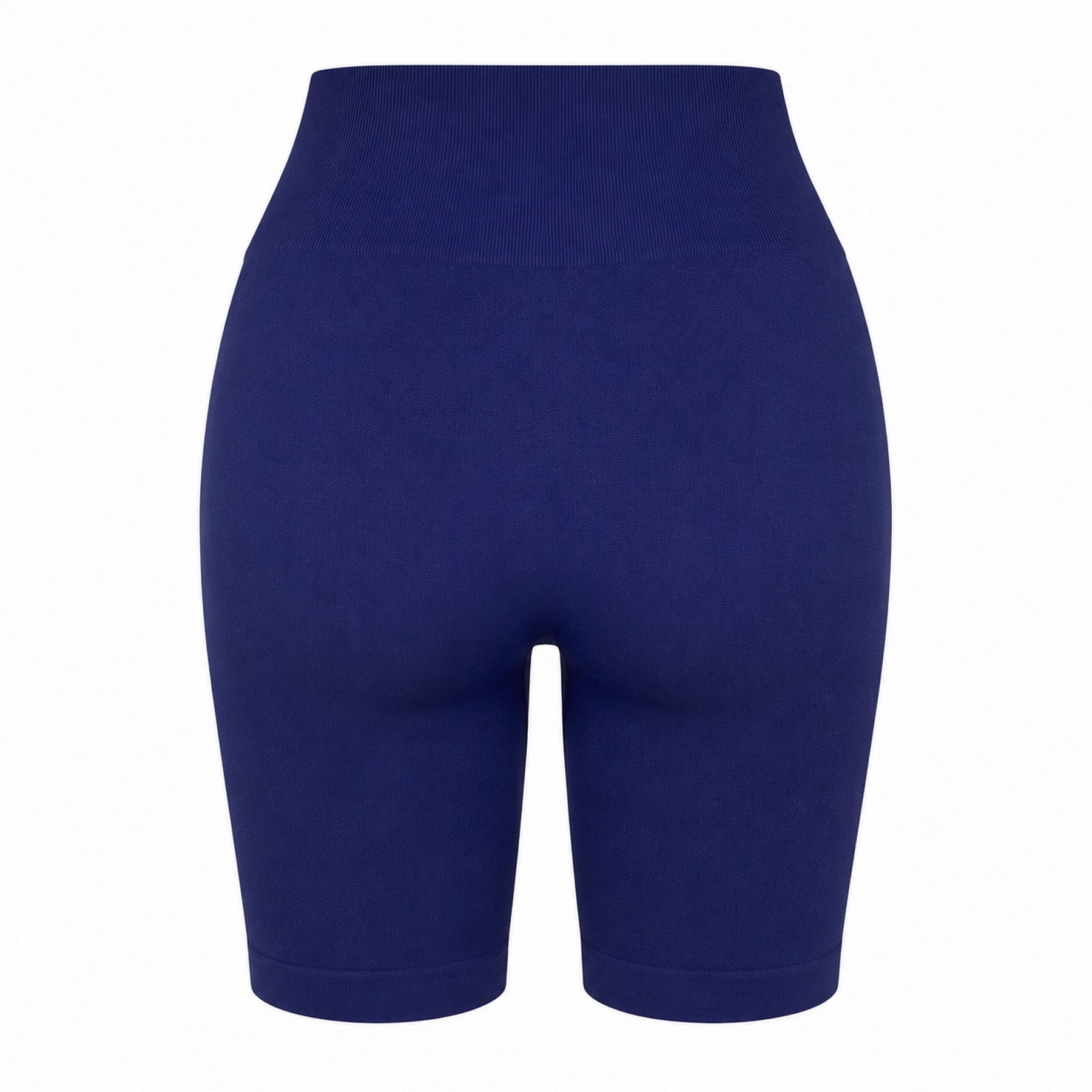 Navy - Back - USA Womens-Ladies High Waist Cycling Shorts