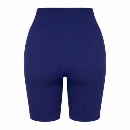 Navy - Back - USA Womens-Ladies High Waist Cycling Shorts