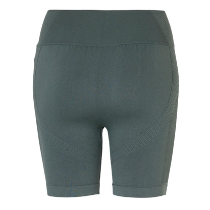 Pink - Back - USA Womens-Ladies High Waist Cycling Shorts