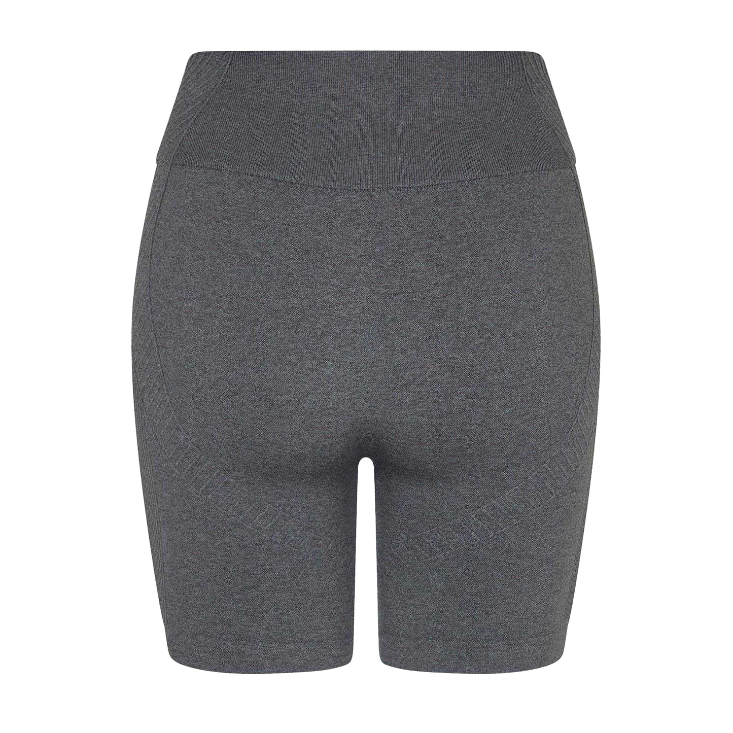 Charcoal - Back - USA Womens-Ladies High Waist Cycling Shorts
