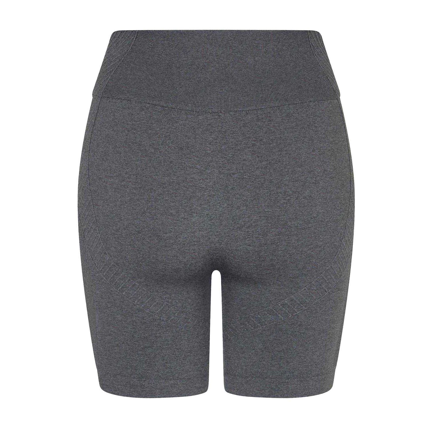 Charcoal - Back - USA Womens-Ladies High Waist Cycling Shorts