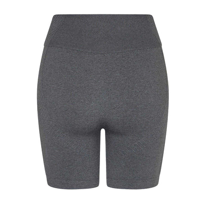 Charcoal - Back - USA Womens-Ladies High Waist Cycling Shorts