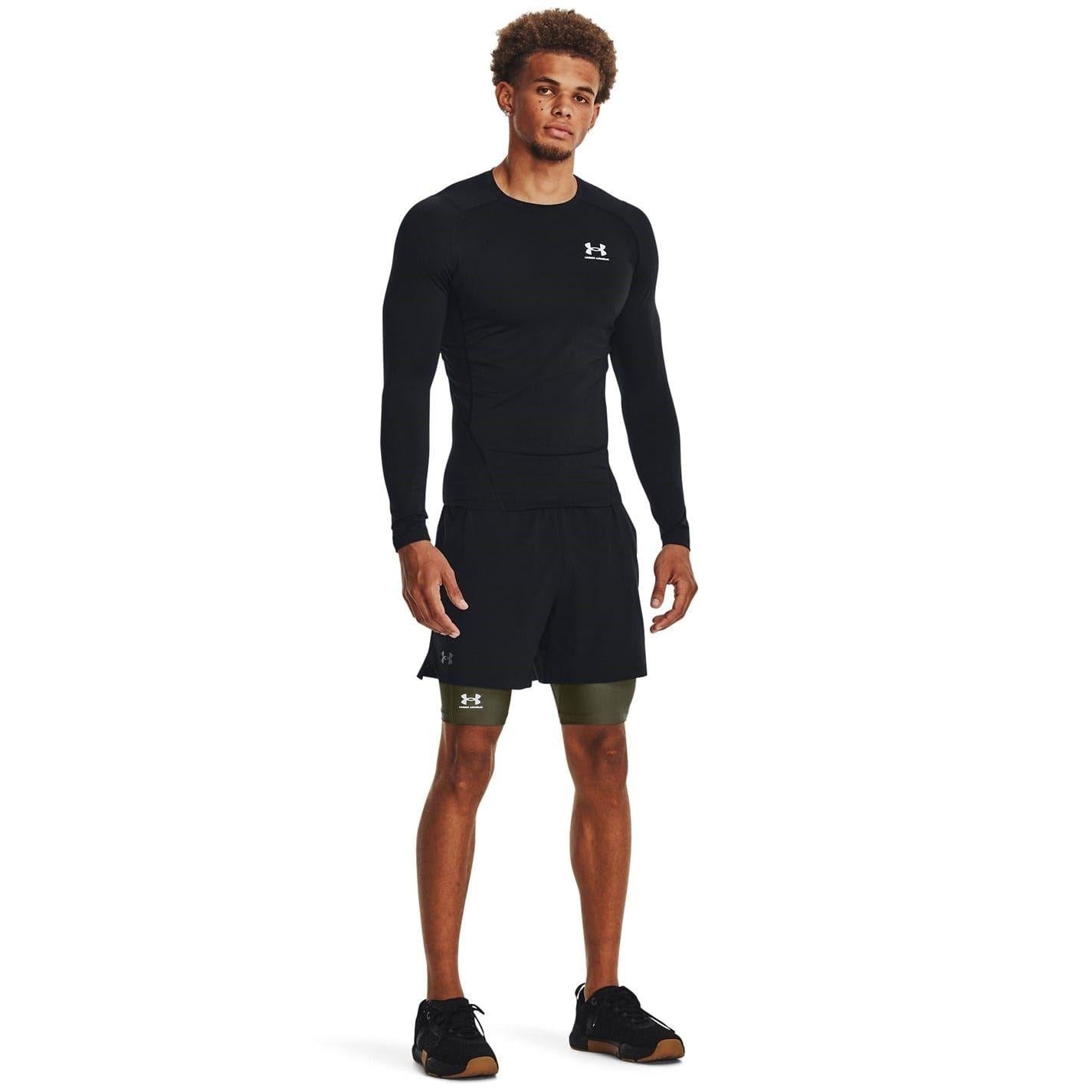 Marine OD Green - Lifestyle - Under Armour Mens HeatGear Tight Compression Shorts