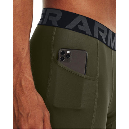 Marine OD Green - Pack Shot - Under Armour Mens HeatGear Tight Compression Shorts