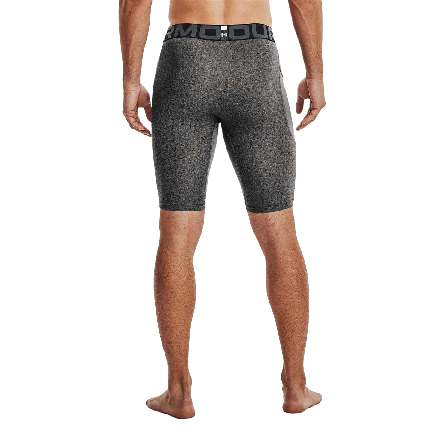 Carbon Heather - Back - Under Armour Mens HeatGear Tight Compression Shorts