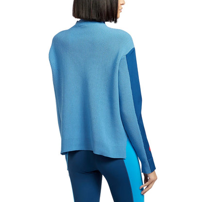 Blue - Back - Red Run Womens-Ladies Elektra Knitted Sweatshirt