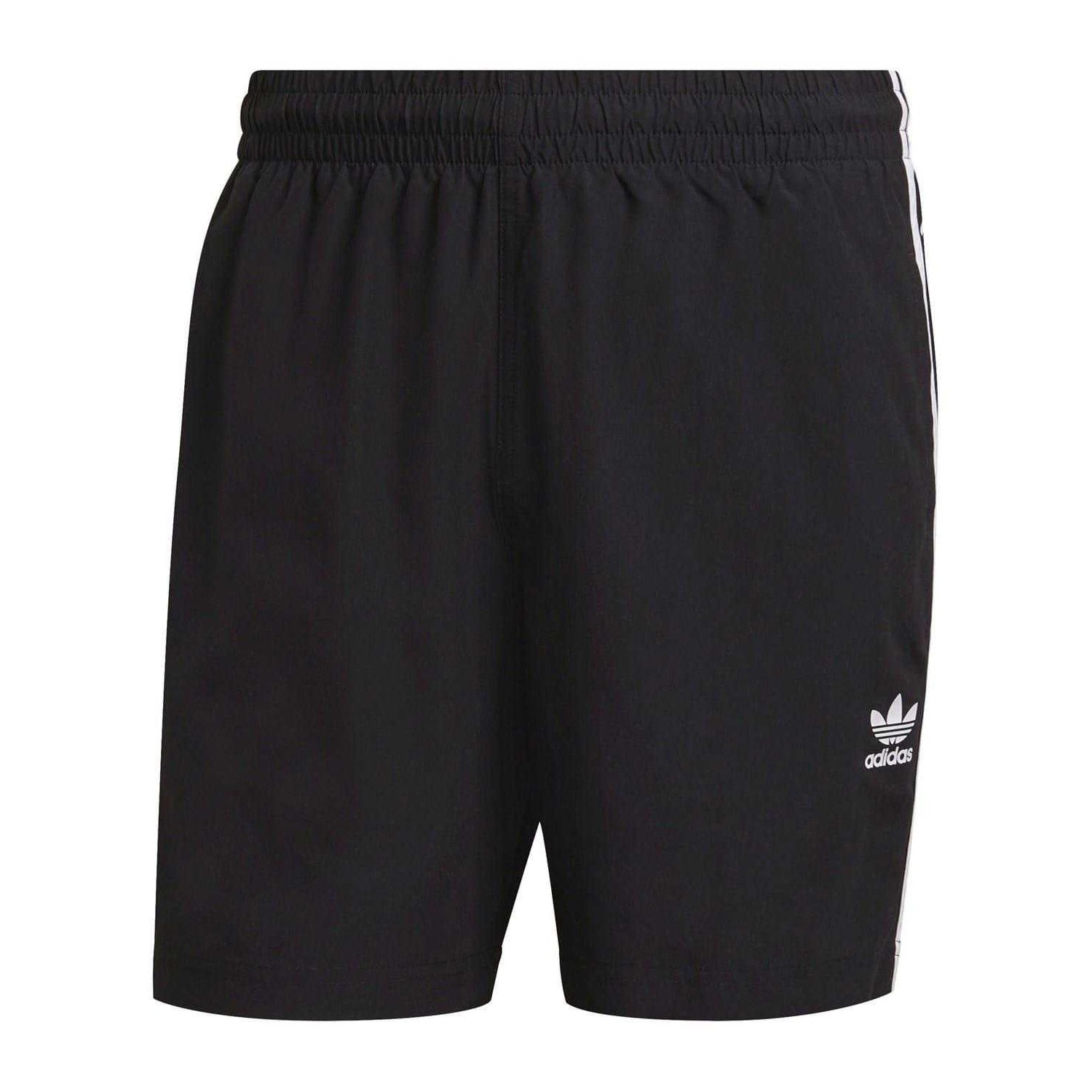 Black - Front - Adidas Mens Originals 3 Stripes Swimming Swim Shorts