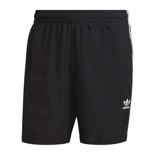 Black - Front - Adidas Mens Originals 3 Stripes Swimming Swim Shorts