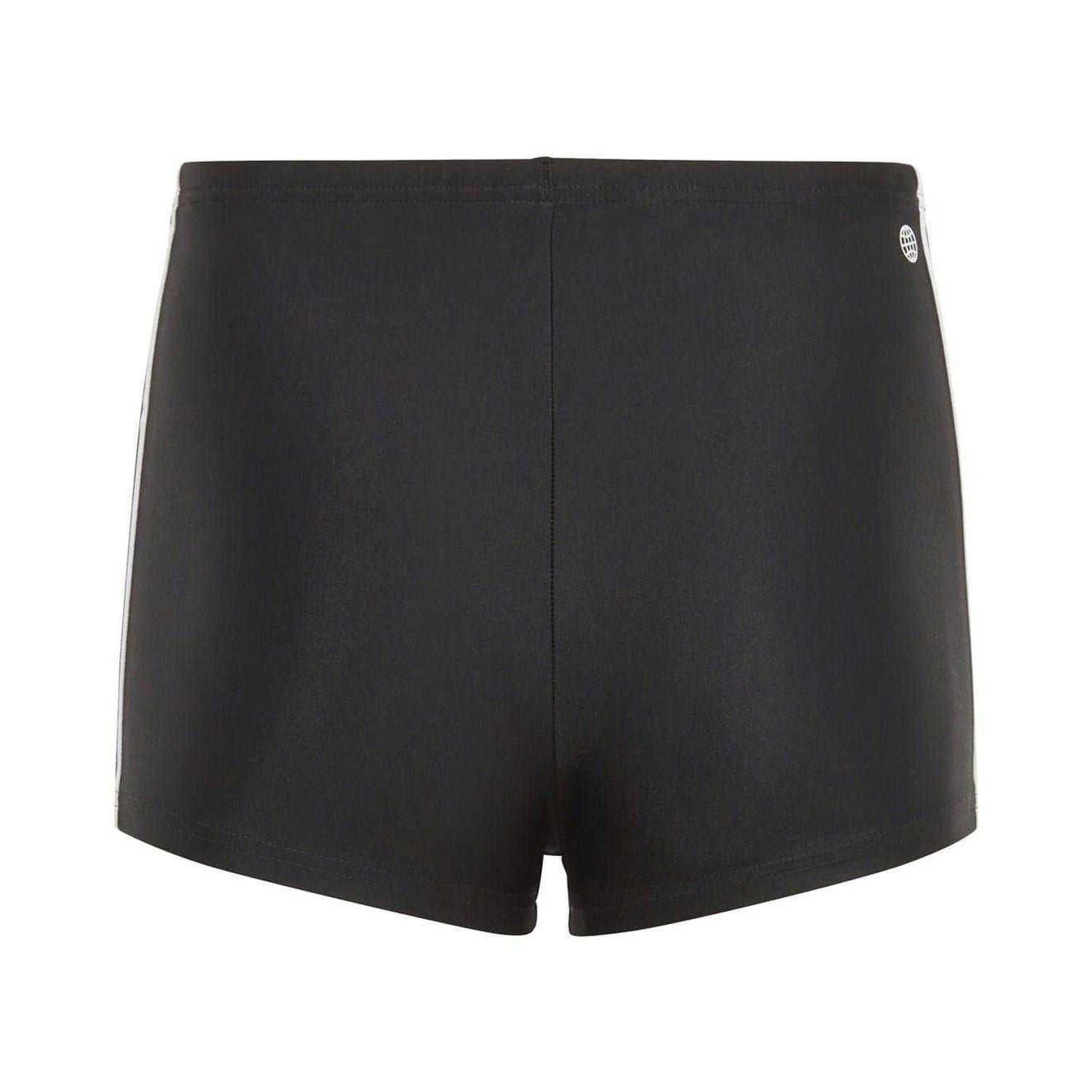 Black-White - Back - Adidas Childrens-Kids Classic 3 Stripes Regular Swim Shorts