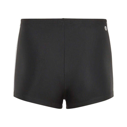 Black-White - Back - Adidas Childrens-Kids Classic 3 Stripes Regular Swim Shorts