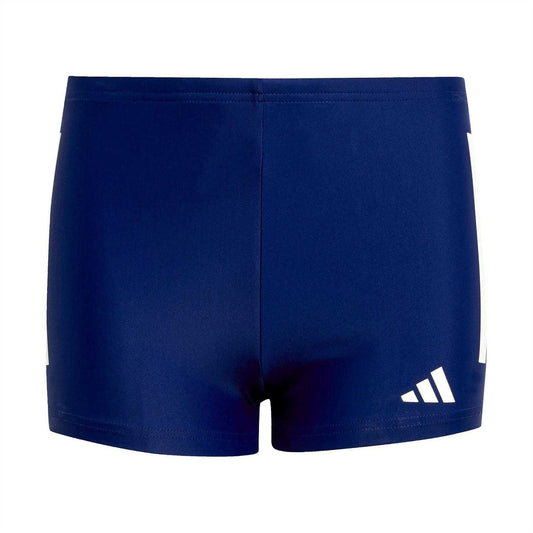Dark Blue - Front - Adidas Childrens-Kids Classic 3 Stripes Regular Swim Shorts