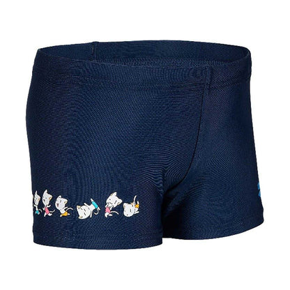 Navy - Side - Arena Boys Cat Swim Shorts