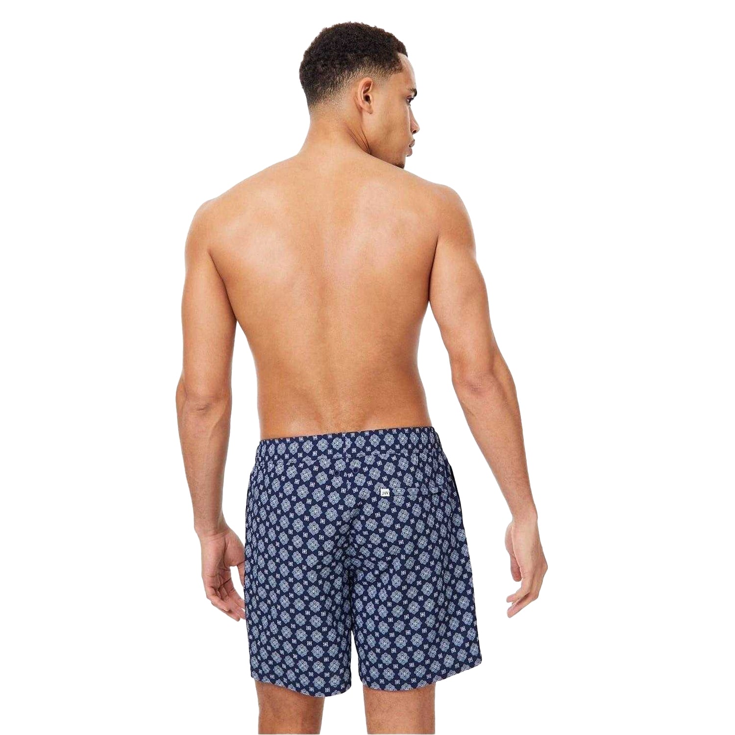 Navy Print - Back - Jack Wills Mens Baroque Swim Shorts