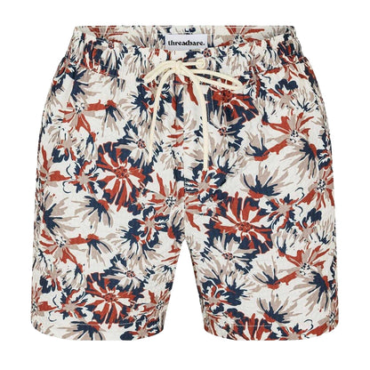 Cream - Front - Threadbare Mens Tropical Swim Shorts
