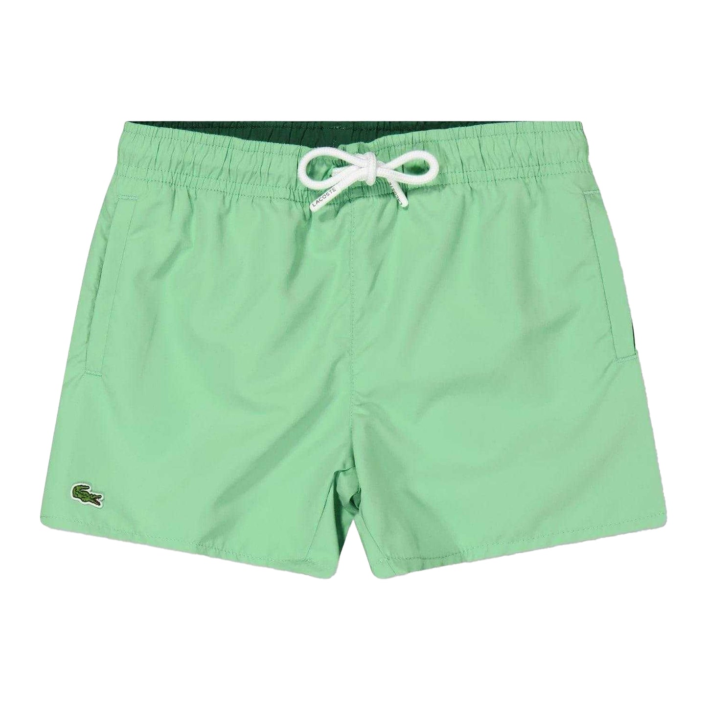 Green - Front - Lacoste Boys Crocodile Print Swim Shorts