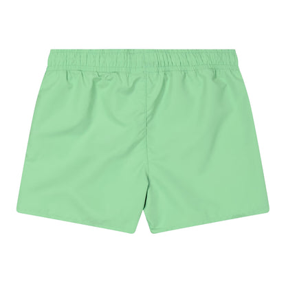 Green - Back - Lacoste Boys Crocodile Print Swim Shorts
