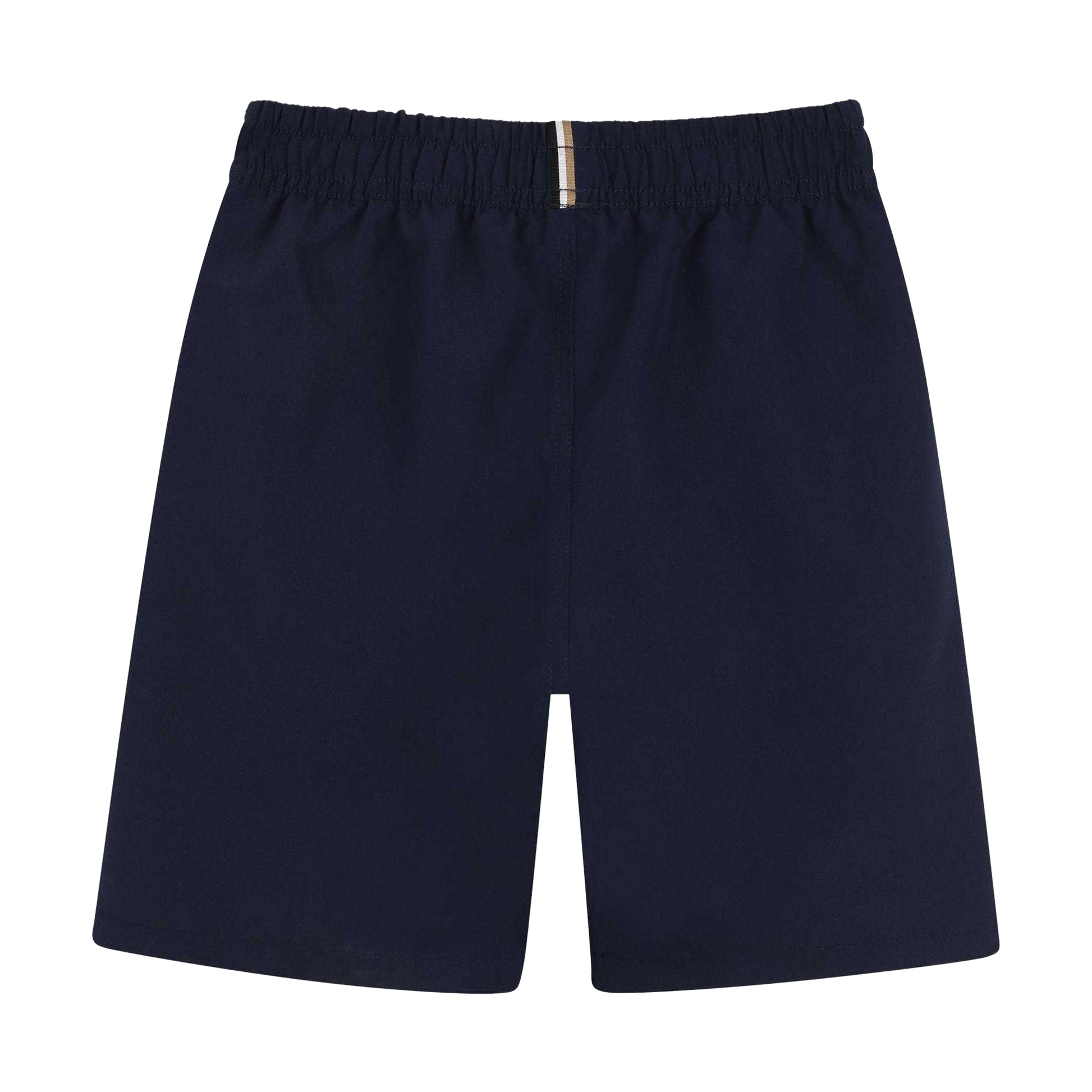 Navy - Back - Hugo Childrens-Kids Logo Swim Shorts