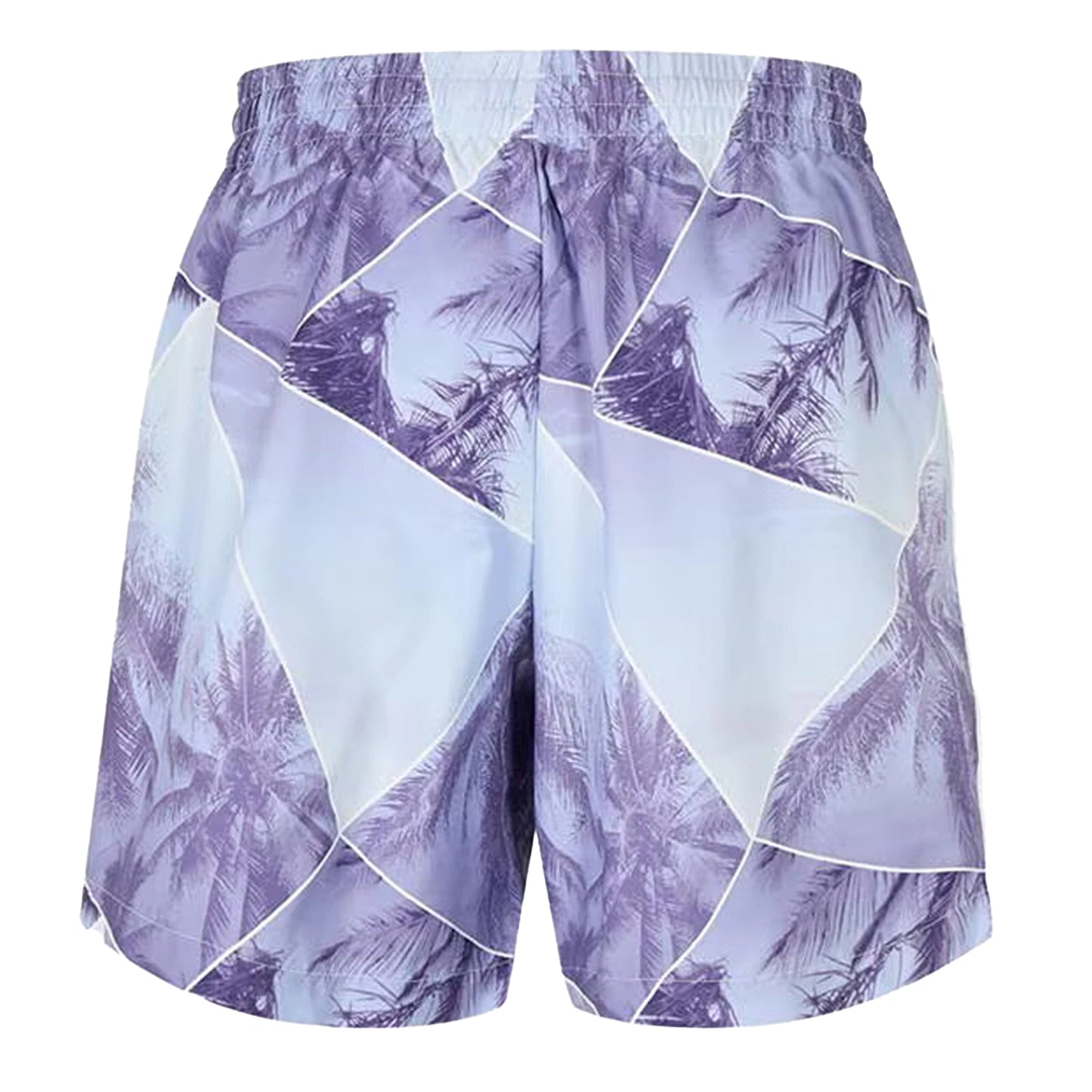 Purple - Back - Adidas Mens Originals Palm Print Swim Shorts
