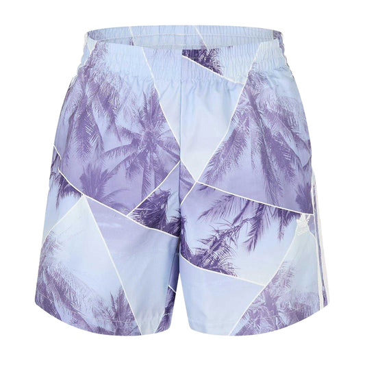 Purple - Front - Adidas Mens Originals Palm Print Swim Shorts