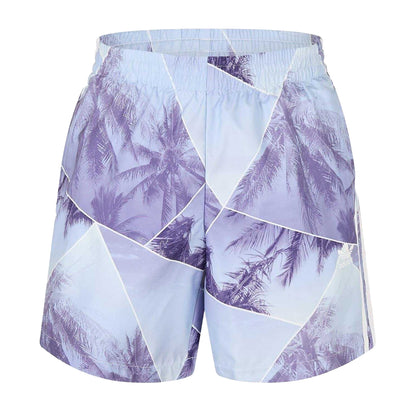 Purple - Front - Adidas Mens Originals Palm Print Swim Shorts