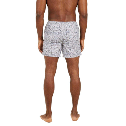 Grey Print - Back - Brave Soul Mens Printed Swim Shorts