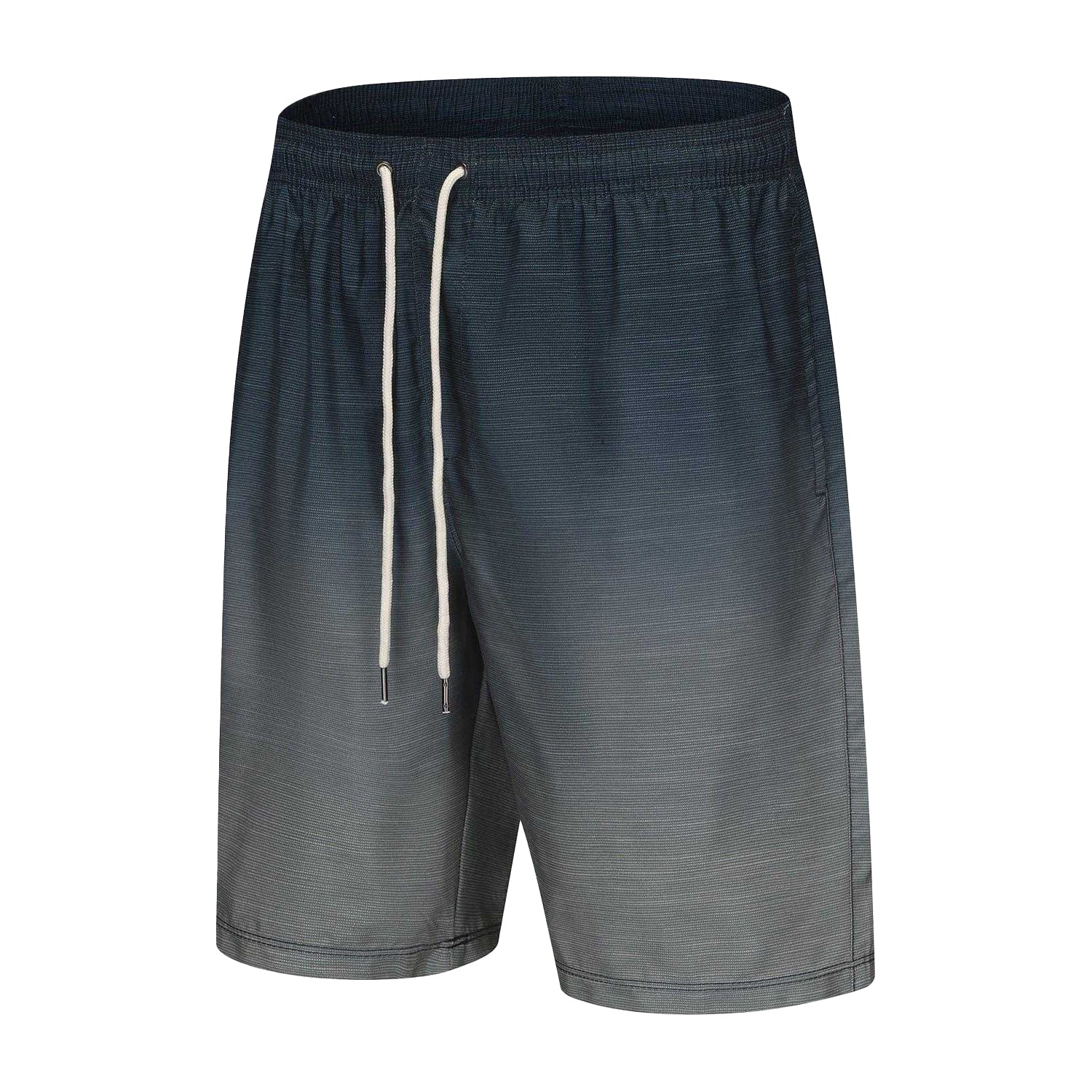 Blue Ombre - Side - Hot Tuna Mens Ombre Stripe Swimming Swim Shorts