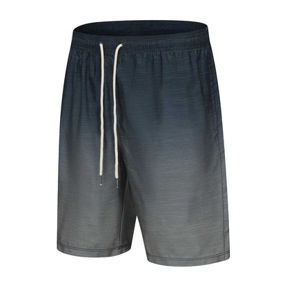 Blue Ombre - Side - Hot Tuna Mens Ombre Stripe Swimming Swim Shorts